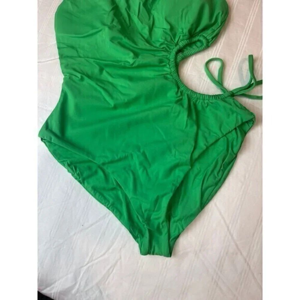 Dippin Daisy Lime Green One Piece Swimsuit Size‎ S RefN07